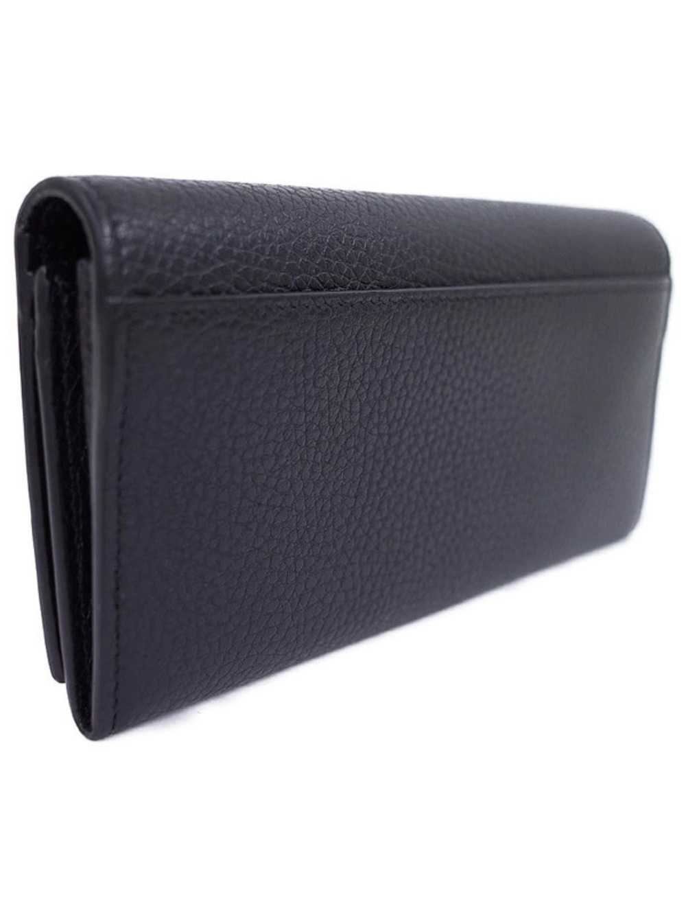 Gucci fold Leather Bi Long Wallet Black